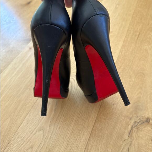Christian Louboutin Stiletto Pumps Palais Royal Size 41 Black Red - Picture 5 of 10